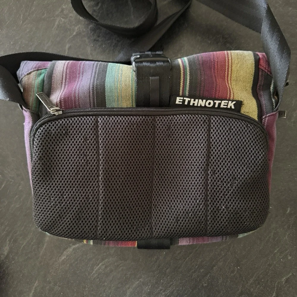 Ethnotek Cyclo Messenger Laptop Sling Bag Handwoven Guatemalan Textile-retired